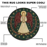 Green Beige 3d Angel Illusion Rug Enhance Your Home Decor 1