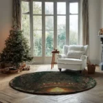 Green Gold 3d Illusion Rug Enchanting Holiday Decor For Your Home 1