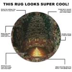 Green Gold 3d Illusion Rug Enchanting Holiday Decor For Your Home 1