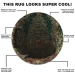 Green Red 3d Illusion Rug For Holiday Decor Magic 1