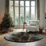 Green Red 3d Train Rug Magical Illusion Carpet Decor 1