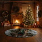 Green Red 3d Train Rug Magical Illusion Carpet Decor 1