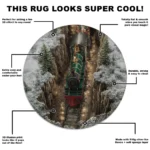 Green Red 3d Train Rug Magical Illusion Carpet Decor 1