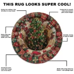 Green Red Christmas 3d Illusion Rug Holiday Decor Magic 1