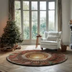 Orange Red 3d Illusion Rug Mind Bending Floor Decor For Home 1