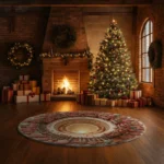 Orange Red 3d Illusion Rug Mind Bending Floor Decor For Home 1