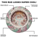 Pink Mint Whimsical Wonderland 3d Illusion Rug For Home Decor 1