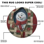 Red Beige 3d Illusion Rug Perfect Holiday Decor Accent 1