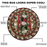 Red Green 3d Gnome Illusion Rug Add Whimsy To Your Space 1