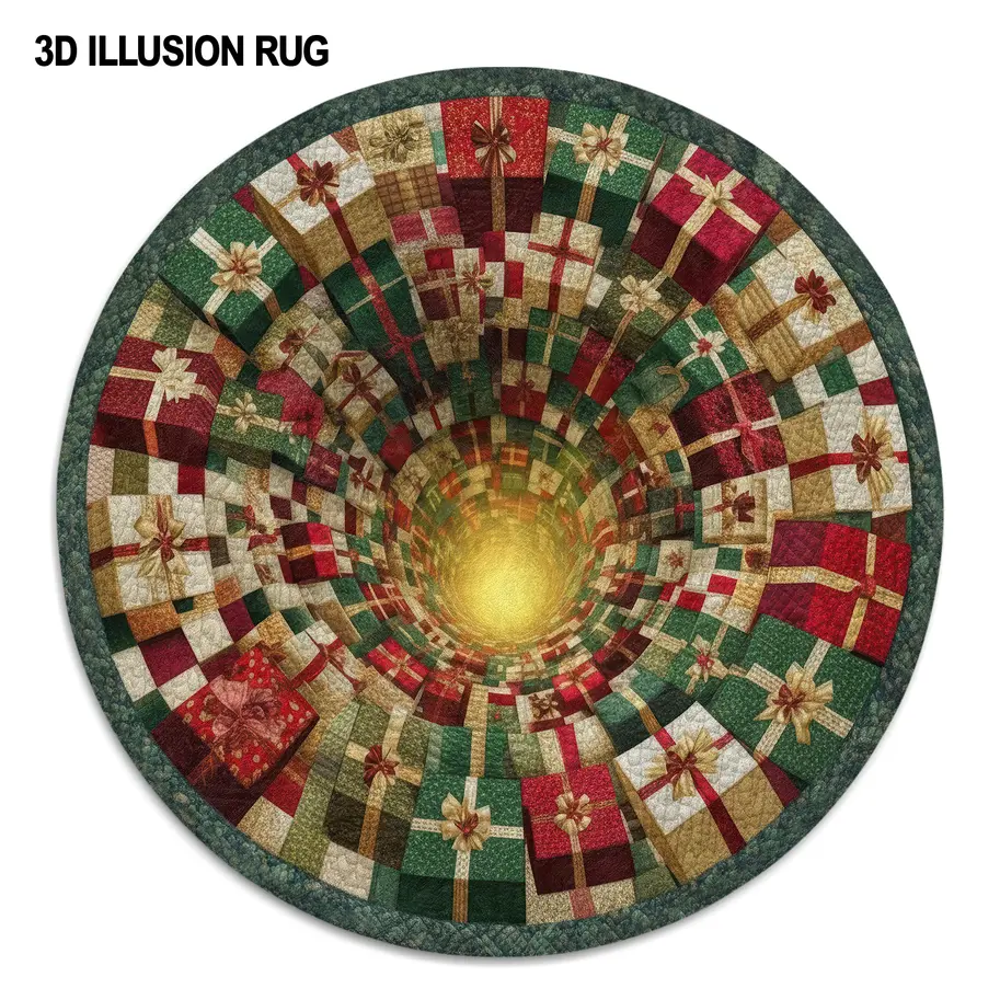 Red Green 3d Illusion Rug Mesmerizing Optical Effect For Home 4 Red Green 3d Illusion Rug Mesmerizing Optical Effect For Home 4