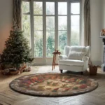 Red Green 3d Illusion Rug With Festive Puppies And Gnomes 1