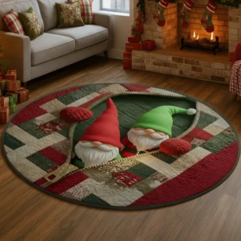 Red Green Charming 3d Gnome Rug For A Whimsical Home Decor Touch 1