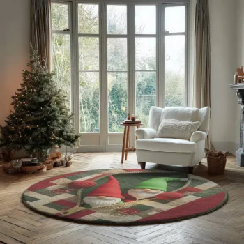 Red Green Charming 3d Gnome Rug For A Whimsical Home Decor Touch 2