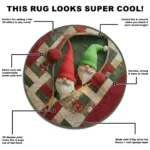 Red Green Charming 3d Gnome Rug For A Whimsical Home Decor Touch 1