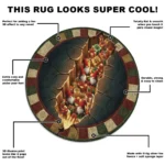 Red Green Enchanting 3d Rug With Festive Gnome Illusion Design 1