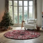 Red Pink 3d Illusion Rug Unique Holiday Decor For Any Room 1