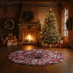 Red Pink 3d Illusion Rug Unique Holiday Decor For Any Room 1