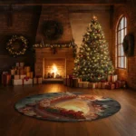 Red Yellow Unique 3d Train Illusion Rug For Kids Room Decor 1