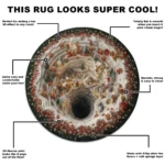 White Red 3d Illusion Rug Enchanting Home Decor Centerpiece 1